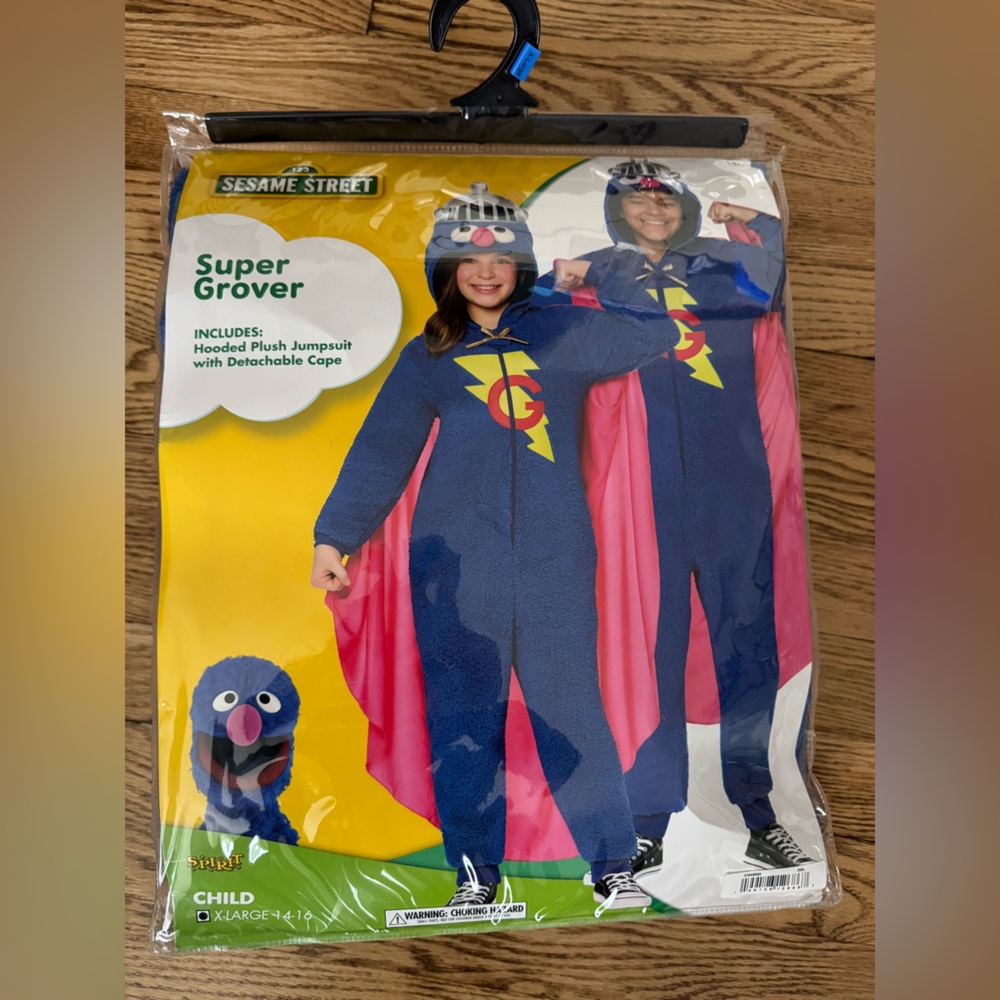 Sesame Street Super Grover Costume - Blue and Pink